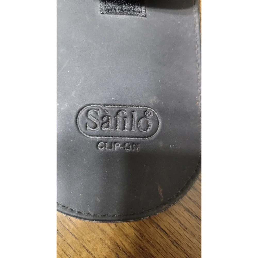 Safilo Elasta 7045 Clip On Sunglasses Dark Grey Lenses with Case Vintage Mens